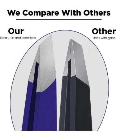 Majestics Professional Stainless Steel Tweezers Precision Beveled Tips for Eyebrows | Best Quality Beauty Tool - Buy Online on GoSupps.com