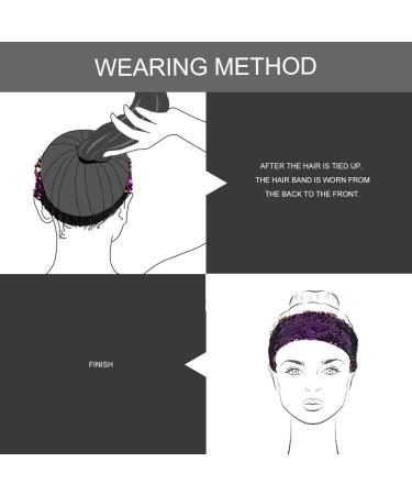 YGDZ Sequins Headbands for Girls - 10pcs Glitter Elastic Hair Bands, 1.8 Inches Wide - Buy Online on GoSupps.com