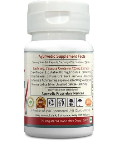 DEEP AYURVEDA Renfit: Ayurvedic Medicine for Kidney Stone, Urinary Incontinence & Swelling - 30 Vegan Capsules - Buy Online on GoSupps.com