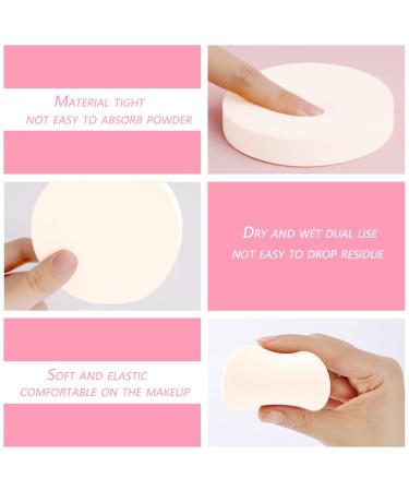 Vmiapxo 48-Piece White Makeup Sponge Set - Beauty Blender for All Skin Types, Wet and Dry Dual Use - Round Foam Pads for Foundation and Powder Application - Buy Online on GoSupps.com