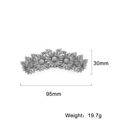 Handcrafted Oak Leaf Hair Clip - Vintage Viking Celtic Knot Barrette - Antique Silver Finish - Hair Accessories for Women and Girls - Buy Online on GoSupps.com