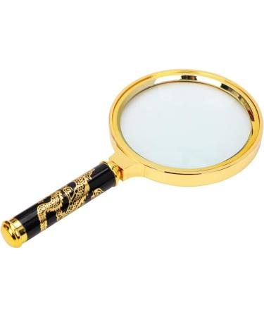 Professional 3X Magnification Magnifier Hand Held Reading Magnifier for Books Newspapers Maps 75mm Glass Optical Lens Magnifying Aids Exquisite Detachable Handle Gold-Plated Frame Full of Stars - Buy Online on GoSupps.com
