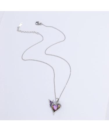 Oralgo's Handmade Minimalist Vintage Necklace - Collarbone Chain with Butterfly Crystal & Heart - Perfect Gift for Jewelry Collectors - Buy Online on GoSupps.com