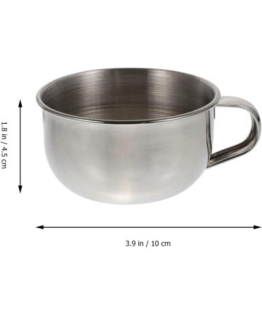 Lurrose Men's Stainless Steel Shaving Bowl Set - Shaving Mug Container for Cream, Scuttle Mug for Foam Shaving - Perfect Tools for Men's Grooming - Buy Online on GoSupps.com