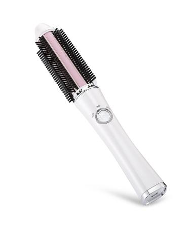 Portable USB Cordless Hair Straightener Curler Comb with 2600mAh Rechargeable Battery Dual Voltage Mini Size for Travel and Bussiness Trip White 27 3 4cm