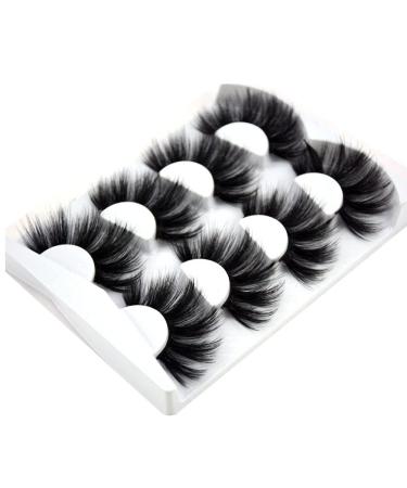 HBZGTLAD 3D Mink Hair False Eyelashes 4 Pairs 25mm Criss-cross Wispy Cross Fluffy Extension Handmade Eye Makeup Tools - MDR-5 - Buy Online on GoSupps.com
