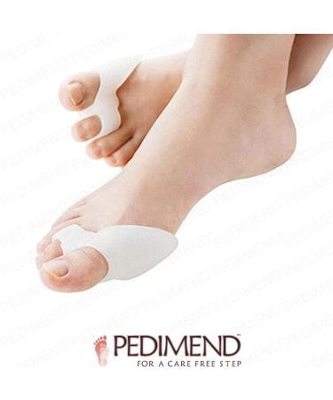 Pedimend Silicone Gel Toe Separator - Hallux Valgus Relief Pain Prevention for Men & Women - 2 Pairs Included - Buy Online on GoSupps.com