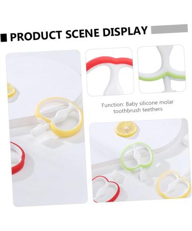 Toyvian 3pcs Teether Tooth Brush for Kids - Baby & Toddler Toothbrushes Set | Infant Molar Toys with Silica Gel - Anti-Eating Hands Grinder for Newborns - Buy Online on GoSupps.com