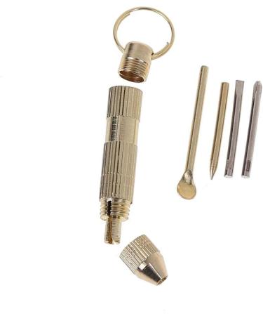 Buy 1Pc Gold 4-in-1 Mini Portable Screwdriver & Ear Care Keychain Kit - Earwax Removal Tools for Health & Household - Buy Online on GoSupps.com