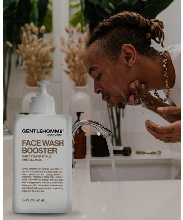 Men s Face Wash & Exfoliator - Daily Exfoliating Cleanser with Plant-Based Ingredients - Peppermint Scrub - Travel Size 3.4 fl oz - Perfect for All Skin Types - Buy Online on GoSupps.com