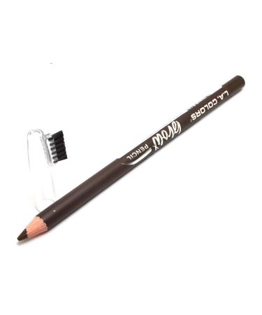 L.A. Colors 1 On Point Brow Pencil CBP392 Soft Brown Matte Finish Eyebrow Eye Brow + Free Zipper Bag