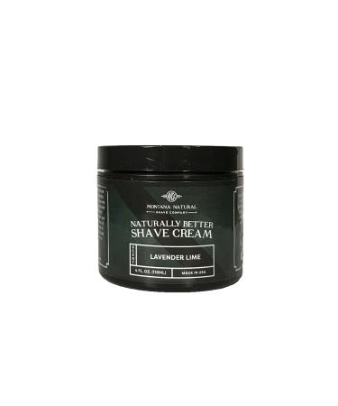 MNSC Lavender Lime Naturally Better Shave Cream - Smooth Shave Hypoallergenic Sensitive Skin Formula Softer Skin Prevent Nicks Cuts and Irritation Handcrafted in USA All-Natural & Plant-Derived