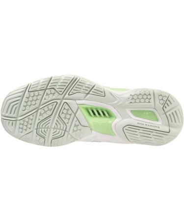 Mizuno Women's Wave Phantom 3 Indoor Shoes - 37 EU - White/Gridge/Patinagreen | International Shipping Available - Buy Online on GoSupps.com