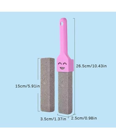 1Pc Pumice Stone Toilet Bowl Cleaner With Handle For Cleaning Limescale Deposits Water Stains On Toilets Grills Tiles Grout Pools Without Dead Corners Powerful Decontamination Pink - Buy Online on GoSupps.com