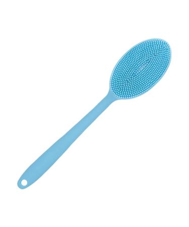 Healeved 1pc Silicone Body Brush Back Brush Silicone Bath Brush Exfoliating Shower Brush with Soft Bristles Body Scrubber Blue Back Brush for Shower Exfoliating Brush Take a Bath Brush Head