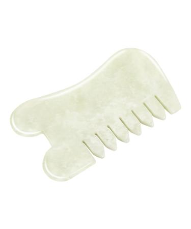 SUPVOX 1pc Facial Guasha Massage Tools Scraping Massage Face Scraping Plate Muscle Scraping Head Massage Comb Jade Massage Comb Chinese Massaging Tools Gua Sha Stone Massage Board Scalp As Shown 9.00X5.50X0.50cm