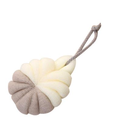 Sytaun bath sponge shower ball shower sponge bath brush made of net loofah bath ball with scrubber for the body beige