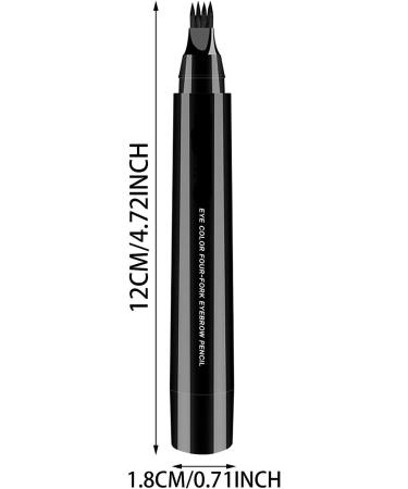 Eyebrow Pencil Eyebrow Makeup Eye Brow Pencils for Women with 4 Fork Tip Like Natural Brows Eyebrow Pen Eye Brow Pencils (Black) - Buy Online on GoSupps.com