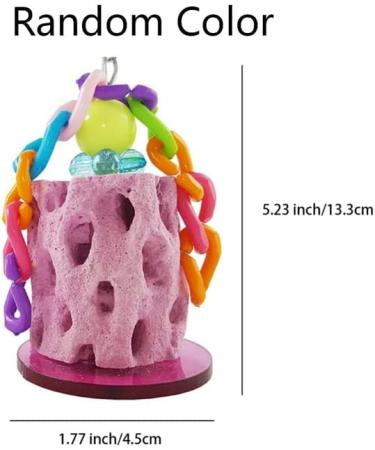 PengLAI 2 Pcs Parrot Chew Toy Bird Beak Calcium Stone Hanging Chew Toy for Parrot Macaw African Grey Parrot Cockatiel (Random Color) - Buy Online on GoSupps.com