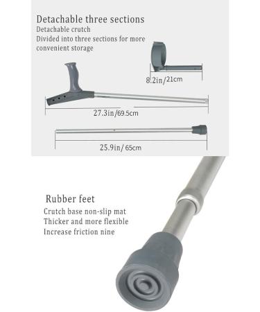 Cane Forearm Crutches Ergonomic Handle with Comfy Grip - High Density Sturdy Aluminum Adjustable Heavy Duty for Standard and Tall Adults 2 Units Lucky Star - Buy Online on GoSupps.com