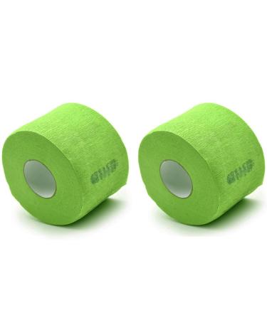 2 Rolls Barber Neck Strips Disposable Flexible Strentchy Paper Neck Bands Hairdressing Wrap Paper Tape Barber Supplies Accessories for Salon Coloring Haircutting Styling (Green)