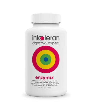 Intoleran Enzymix Enzymes digestives 108 g lules | Facilite la digestion des graisses des prot ines des glucides et du lactose | Pur v g talien et sans gluten