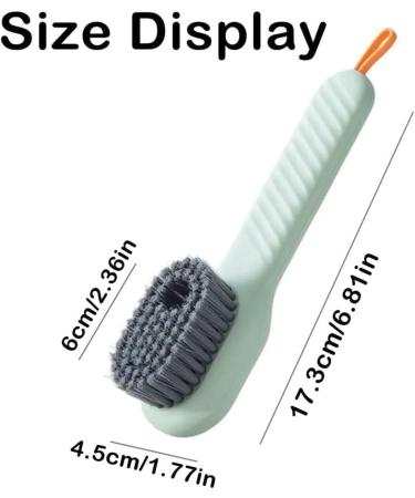2 in 1 Multifunction Cleaning Brush New Injectable Multifunction Cleaning Brush Cleaning Brush with Soap Dispenser Shoe Washing Tool (Blue set) - Buy Online on GoSupps.com