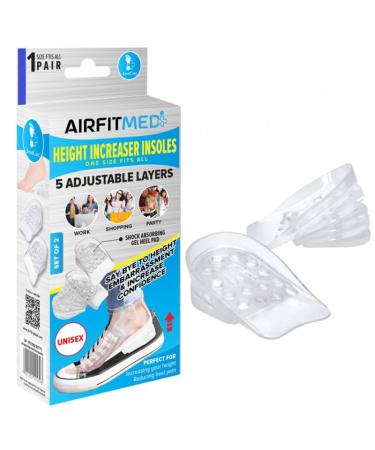 Footcare Height Increaser Insoles for Shoes Height Increase Insoles for Achilles Tendonitis Heel Pain Leg Length Discrepancy Plantar Fasciitis Shoe Lifts