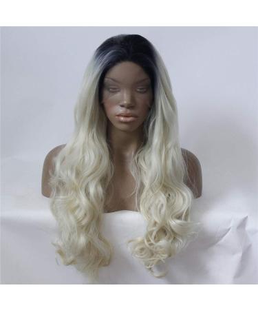 wig Medium-sized large wave volume gradient long curly hair half-hand hook front lace chemical fiber wig headgear