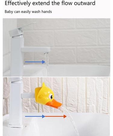 Child-Safe Faucet Handle & Nozzle Extender - Fun Cartoon Silicones Spray-Proof Extension for Easy Use - Buy Online on GoSupps.com