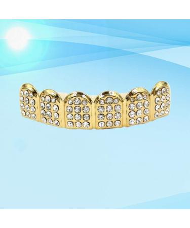Gold-Plated Diamond Grill Teeth for Men & Women | Punk Toothbrushes - Upper & Underside Face Accessories - Buy Online on GoSupps.com