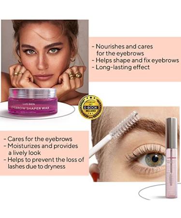 Luis Bien Eyelash Eyebrow Growth Serum Kit for Longer, Thicker Lashes - Castor Oil Serum with Eyelash Curlers and Eyebrow Shaper Soap - 50ML + 15ML - Buy Online on GoSupps.com