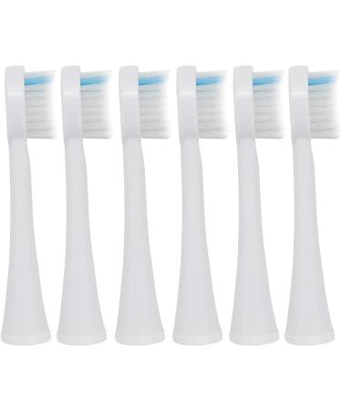 Toothbrush Heads Replacement for Waterpik Sonic Fusion 2.0 - 6 PCS White Brush Heads with Cover - Buy Online on GoSupps.com