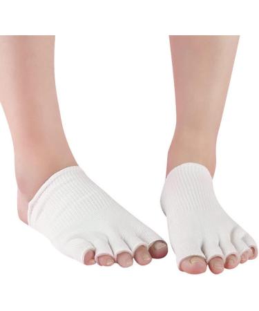 2 Pairs Five Toe Half Socks White Sock Yoga Toe Heel Feet Cracked Socks Toe Socks Toeless Socks Separator Socks Foot Alignment Socks Moisturising Socks Dry Feet Socks Gel Care Spa - Buy Online on GoSupps.com