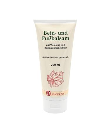 Quintessence Leg and Foot Balm 200 ml Cream for tired feet and legs revitalizing cream with horse chestnut and vine leaves