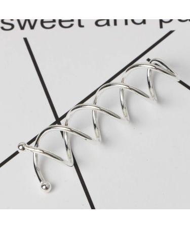 Lurrose 20pcs Spiral Hair Screws Clamps | Stylish Hair Clips for Women & Girls | Hair Styling Accessories - Silver - Buy Online on GoSupps.com