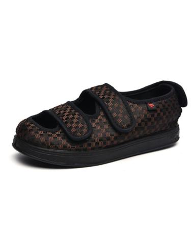 KXSM Swollen Feet Slippers for Feet Edema Diabetic Shoes Comfort Wide Elderly Shoes Adjustable Orthopaedic Shoes Anti Slip Comfort Flexible Open Toe Sandals Breathable Diabetic Feet Slipper Brown 34 34 Brown