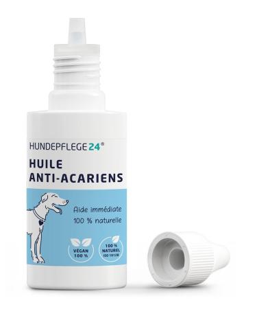 HUNDEPFLEGE24 Ear Mite Oil for Dogs & Cats - Immediate and Natural Effectiveness Against Ear Mites Inflammation Ear Mites Itching and Discharge 50ml