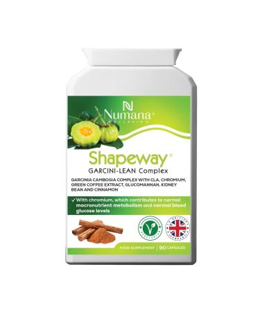 Shapeway GARCINI-Lean Complex by Numana Wellbeing | 90 Capsules | Garcinia Cambogia Whole Fruit Powder | Green Coffee Bean Extract | Glucomannan | Cinnamon | Metabolism Support