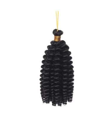 SEGO 6 "Hair Bundles Extensions Braids Afro-Kinky Mambo Hair extensions Hair part 60 g Closure Crochet Weaving Darks Black-1 Bundle