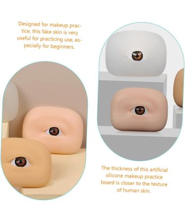 POPETPOP 8 pcs Eyebrow Practice Training Makeup Silicone Skin Eyeshadow Boards 1 count (Pack of 1) As Shownx4pcs - Buy Online on GoSupps.com