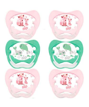 NIP Spar-Set Silikon Schnuller Family Gr 3. (18-32 Mo.) 6Pack Girls BPA frei made in Germany