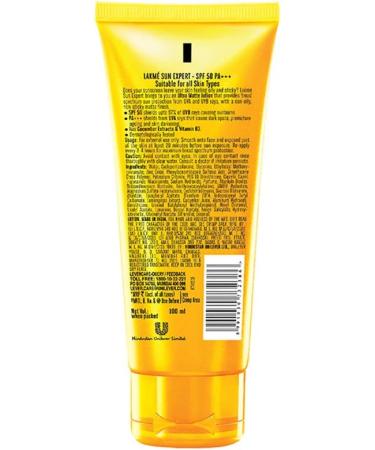 Lakme Sun Expert SPF 50 PA+++ Ultra Matte Lotion 100 ml - Buy Online on GoSupps.com