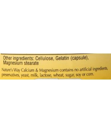 Nature's Way Calcium & Magnesium Mineral Complex - Bone Health Support - 750mg - 100 Capsules - Buy Online on GoSupps.com