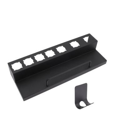 Healeved Curling Iron Rack Blow Dryer Holder Styler Holder Wall Mounted Curler Holder Black Stainless Steel