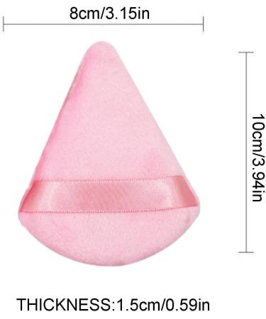 Powder Puff Triangle | Soft Makeup Puff Loose Powder Foundation Puff Multipurpose Powder Puff with Strap Makeup Tool Tmay Pink - Buy Online on GoSupps.com