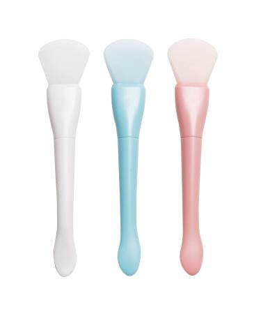 3PCS Silicone Face Mask & Cream Applicator Brush Tool  Face Spatula With Spoon Scoop Dual Sided  Facial Brush for Home Spa Treatments  Sleeping Clay Mask  Body Lotion  Lip Mask Applicator