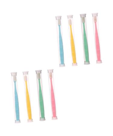 Minkissy 8 STK Wangan Hair toothbrush oral toothbrush to deep cleaning of the gums toothbrushes tooth hygiene travel toothbrush toothbrush toothbrush for oral care so soft child (1 Pack) different colors x 2 pieces