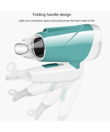 Hair Dryer Powerful Hair Dryer Travel Folding Hair Dryer House Dryer Hair Dryer Student Bedroom Hot and Cold/Green (Green) - Buy Online on GoSupps.com