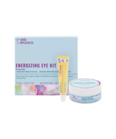 Good Molecules - Energizing Eye Kit - Yerba Mate Wake Up Eye Gel (0.5 oz) and Caffeine Energizing Hydrogel Eye Patches (60 ct.) - (Set of 2)